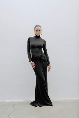 nadia satin dress Michael Stars Nadia 2-In-1 Maxi Dress