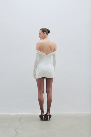 BIANCA DRESS BRILLIANT White / XS BIANCA DRESS BRILLIANT White / XS